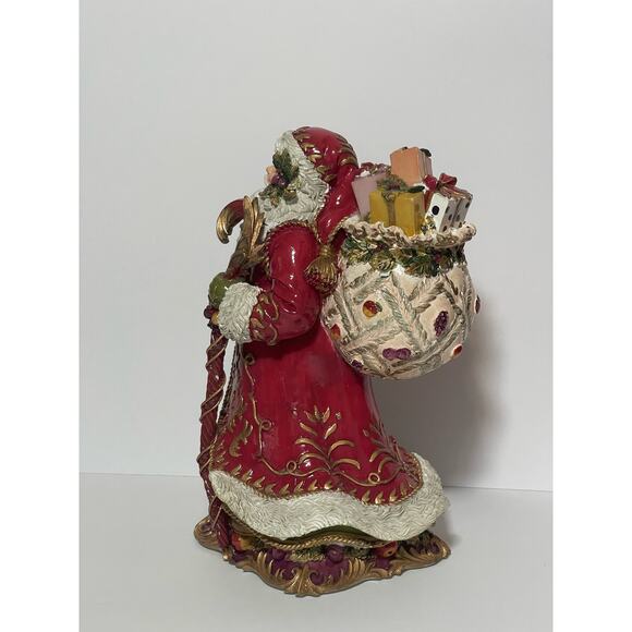 Fitz & Floyd Renaissance Musical Santa Figurine W/box - Deck The Halls - Picture 7 of 11